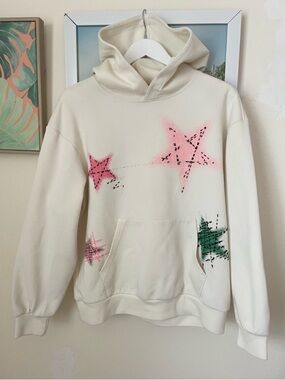 Aelfric Eden Graffiti Line Star Hoodie Sweatshirt in Unisex Small